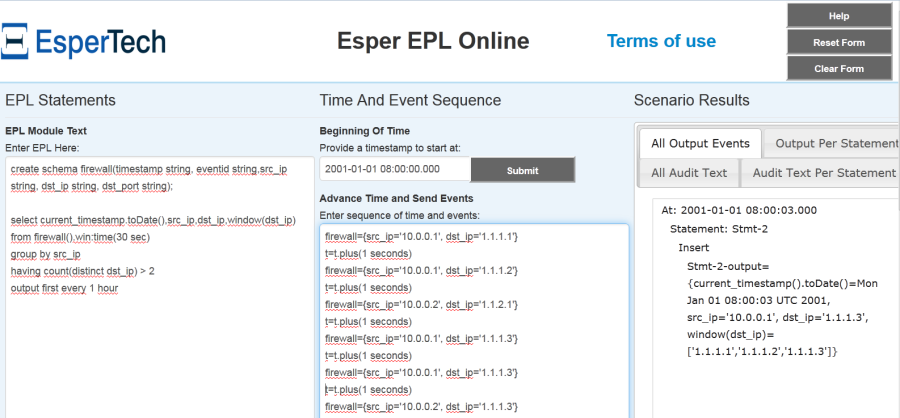Web GUI Esper Enterprise Edition