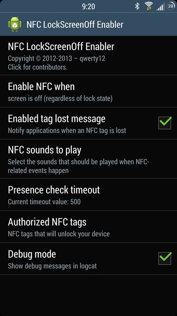 NFC LockScreenOff Enabler: разблокировка NFC-тегом