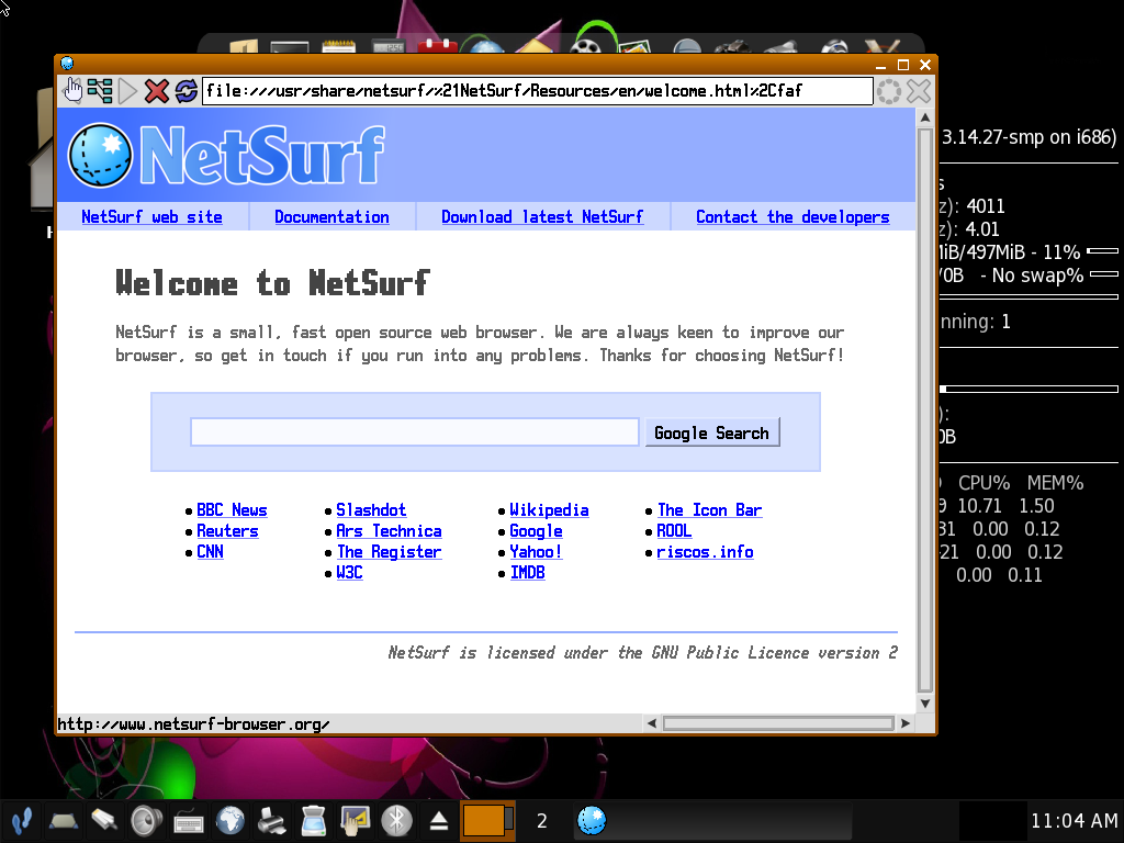 Браузер NetSurf