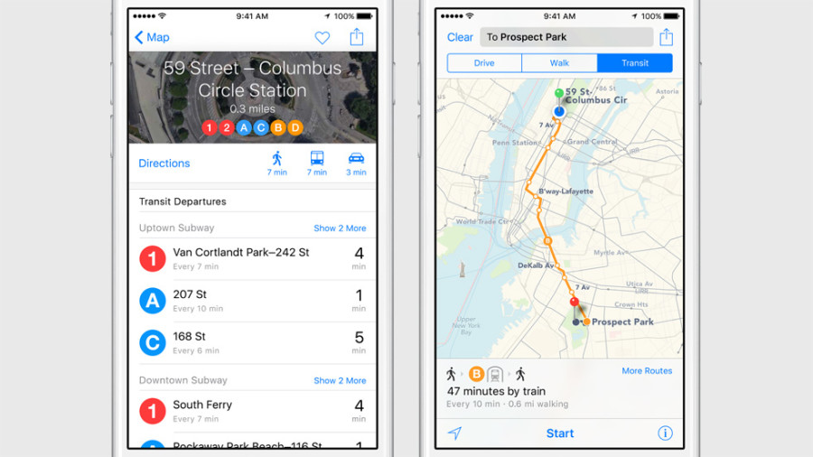 Apple Maps не даст запутаться в хитросплетениях метро Нью-Йорка