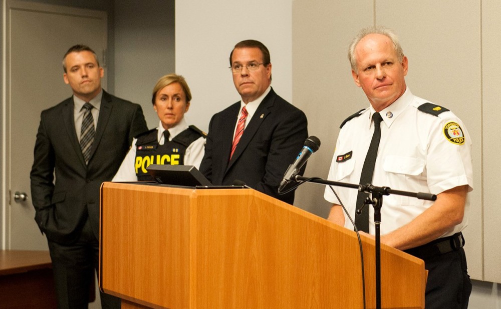 Представители полиции Торонто на пресс-конференции @ Toronto Police Service