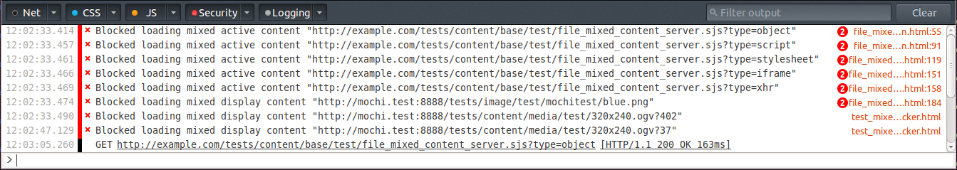 Рис. 3. Блокировка HTTP-контента на сайтах, использующих HTTPS