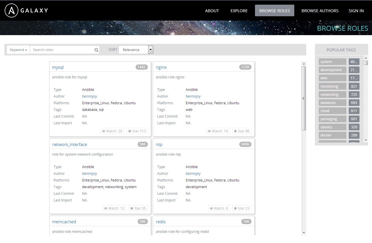 Import ansible