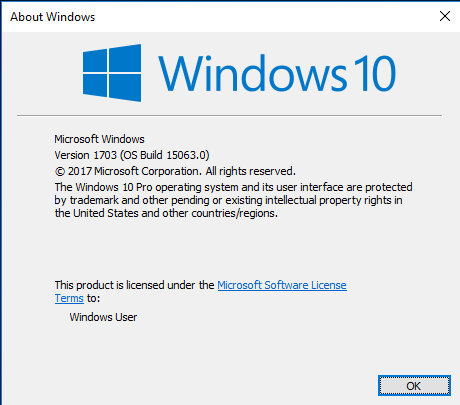 Уязвимая версия Windows 10 x64