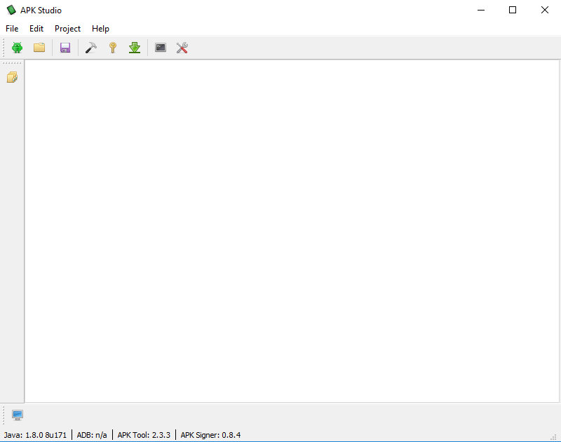 Главное окно утилиты APK Studio