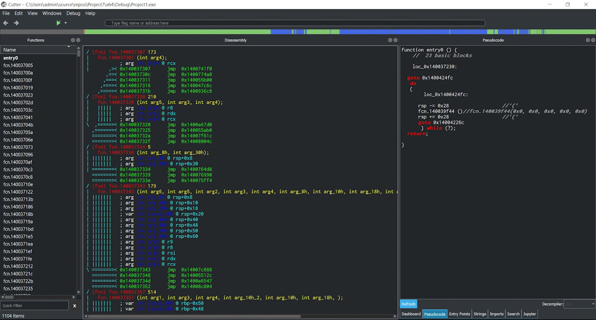 Debug programs. Cutter radare2. Декомпилятор hex-rays. Дизассемблер Cutter. Cutter radare2 декомпилятор.