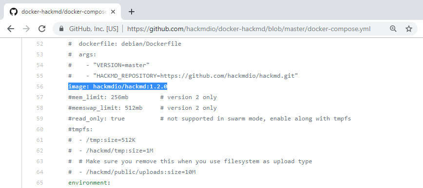 Уязвимая версия HackMD в дефолтном конфиге docker-compose
