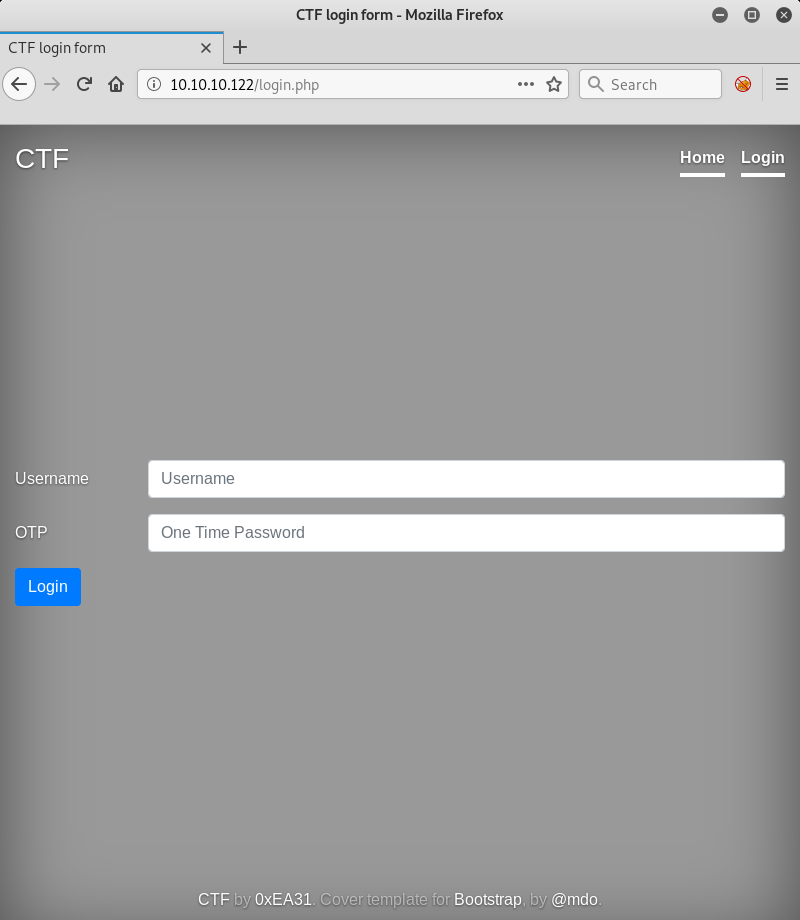Authentication form login.php