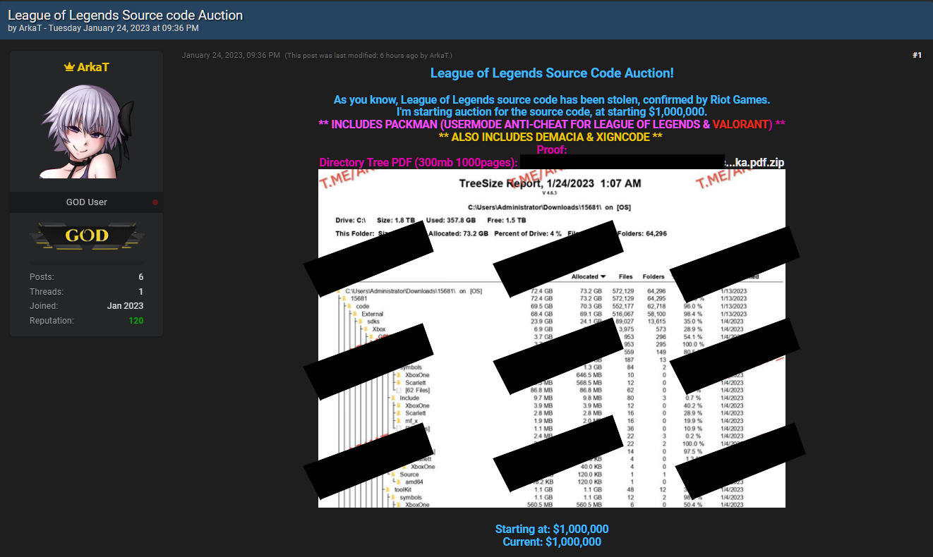 Хакеры выставили исходники League of Legends на аукцион — Хакер
