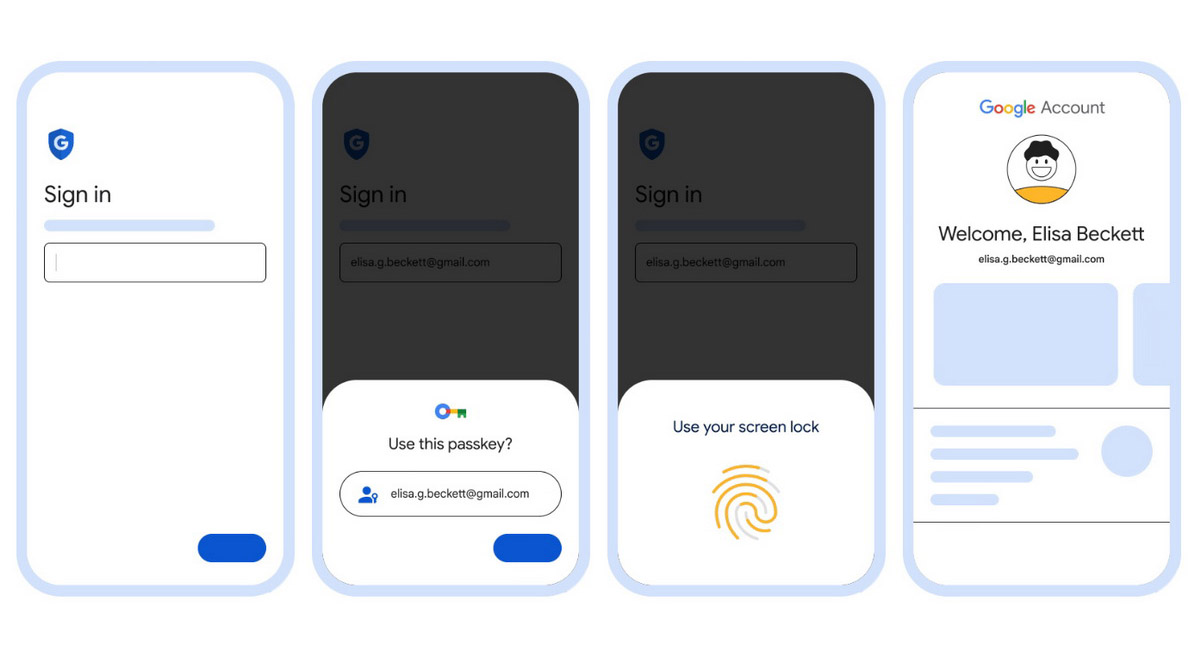 В аккаунты Google разрешили входить без пароля