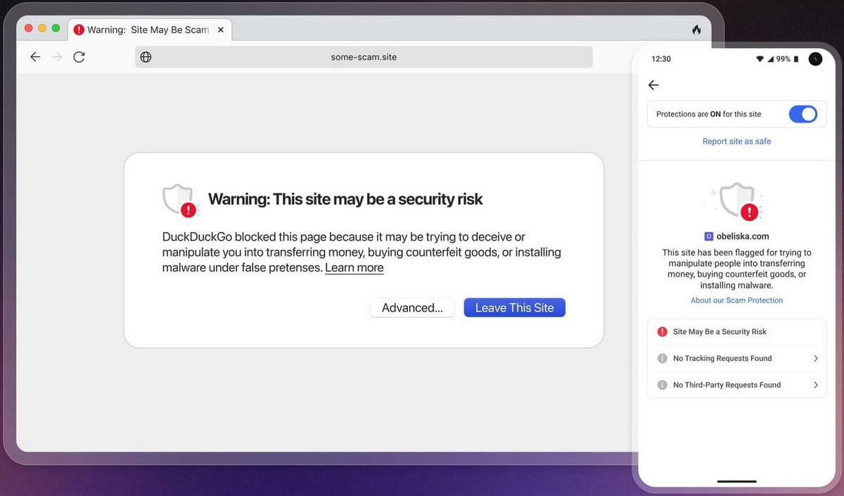 DuckDuckGo борется с фальшивыми магазинами и криптовалютным скамом
