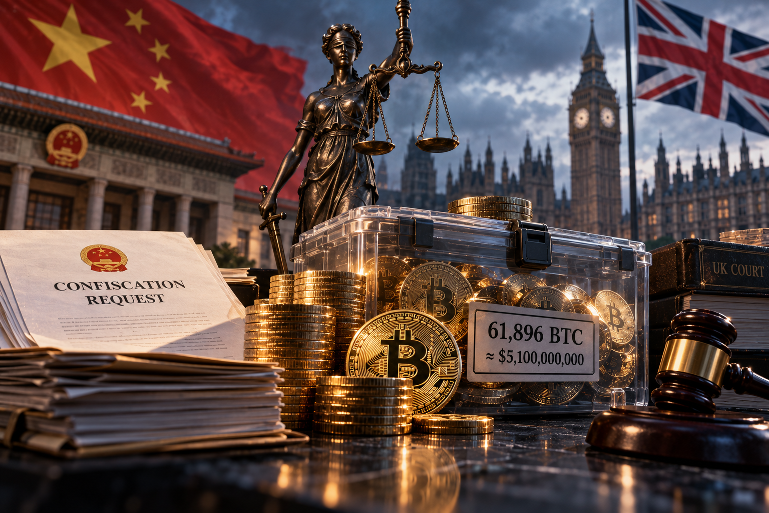 Китай требует конфисковать изъятые в Великобритании биткоины на $5,1 млрд по делу Цянь Чжимин