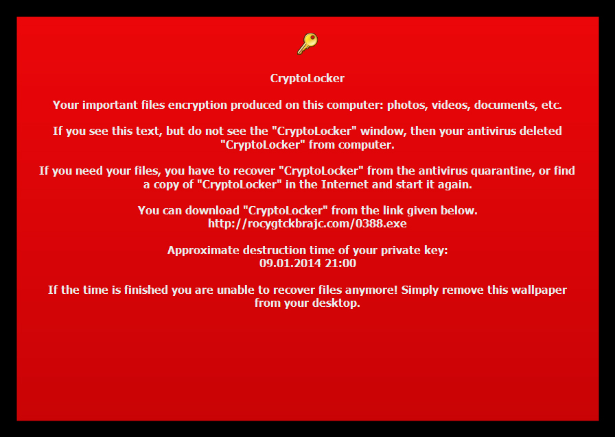 Пугающие обои Cryptolocker’а